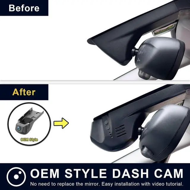 Alt view image 5 of 5 - Mangoal 4K Dash Cam Custom for BMW X5 Gen3 F85 F15 2014 2015 2016 2017 2018(Model A), X5M sDrive35i xDrive35i xDrive35d xDrive50i, OEM Style, 2160P UHD Video, WiFi & APP, GPS, 64GB Card