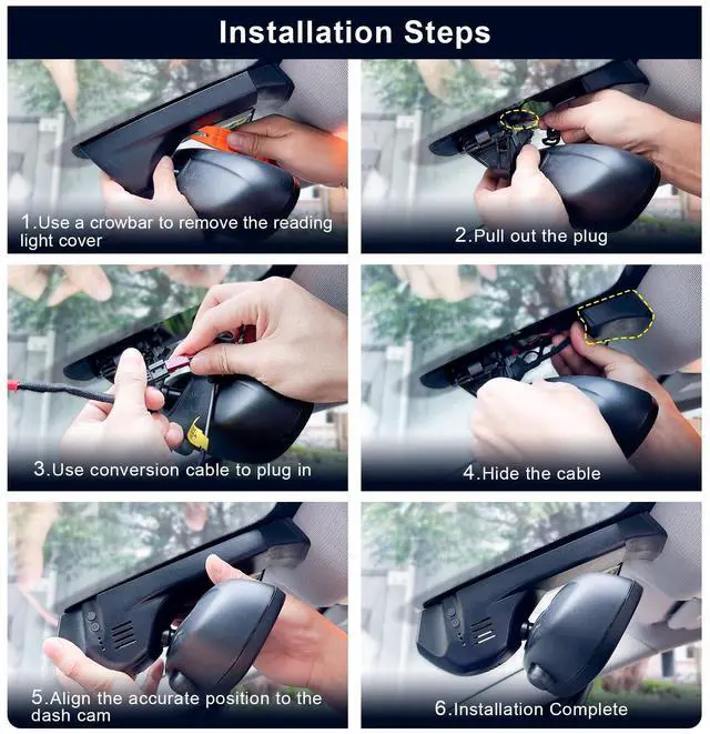 Alt view image 4 of 5 - Mangoal 4K Dash Cam Custom for BMW X5 Gen3 F85 F15 2014 2015 2016 2017 2018(Model A), X5M sDrive35i xDrive35i xDrive35d xDrive50i, OEM Style, 2160P UHD Video, WiFi & APP, GPS, 64GB Card