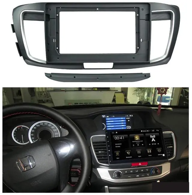 Main image of 9'' Car Radio Stereo Dash Install Kit Fascia Panel Trim fits for Honda Accord 9TH 2014-2017 Installation Aftermarket Stereo Headunit