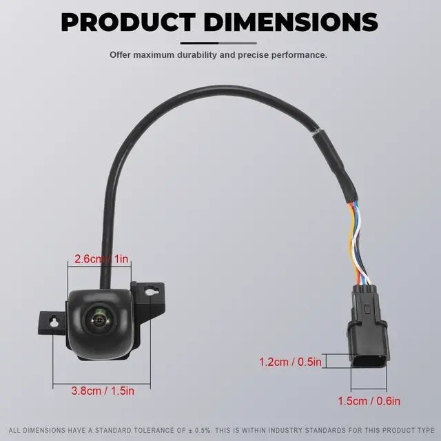 Alt view image 3 of 5 - 99240-S1020 Rear View Camera for Hyundai Santa Fe 2019 2020 2021, OE Backup Camera Replaces 99240S1020