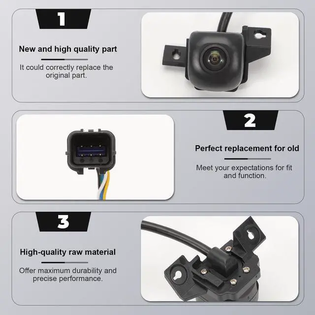 Alt view image 4 of 5 - 99240-S1020 Rear View Camera for Hyundai Santa Fe 2019 2020 2021, OE Backup Camera Replaces 99240S1020