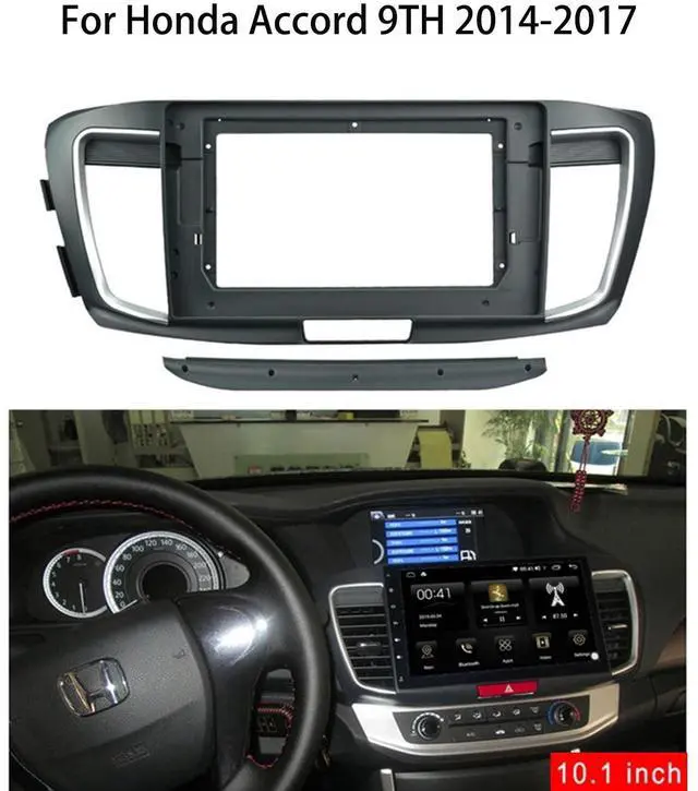 Alt view image 2 of 5 - 9'' Car Radio Stereo Dash Install Kit Fascia Panel Trim fits for Honda Accord 9TH 2014-2017 Installation Aftermarket Stereo Headunit
