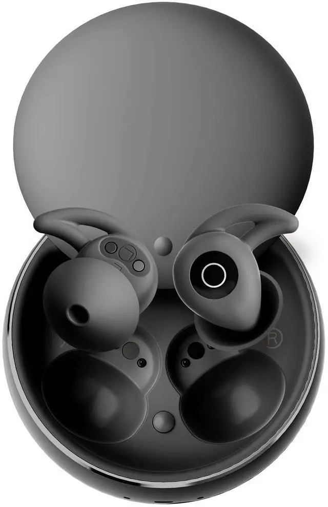 Main image of Bluripp Sleepals Micro Sleep Earbuds for Side Sleepers, Sleep Headphones with Noise Reduction, Soft and Snug Fit Overnight, Slim and Light, 28hr Play with Travel Charging Case (Black)