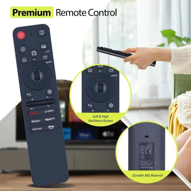 Alt view image 4 of 5 - RYQIF AKB76046603 Replacement Remote Control Intended for MR25GA