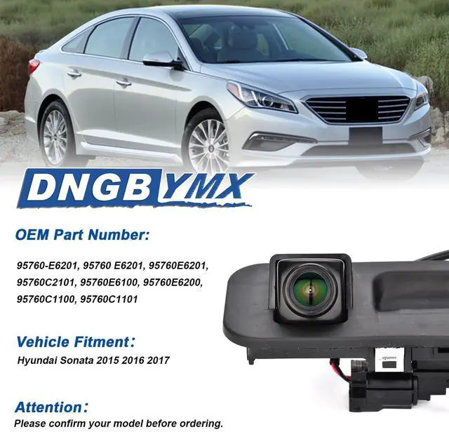 Alt view image 2 of 5 - Backup Camera Rear View Camera Compatible with Hyundai Sonata 2015 2016 2017 Parking Park Assist Camera Replaces # 95760-E6201