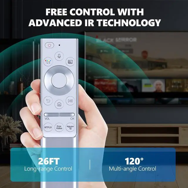 Alt view image 4 of 5 - PZL Replacement BN59-01327B Voice Remote Control Compatible with Samsung TV RMCSPT1CP1 Q800T Q900T QN75Q70TAFXZA QN75Q800TAFXZA QN75Q80TAFXZA Sub BN59-01311G BN59-01311B