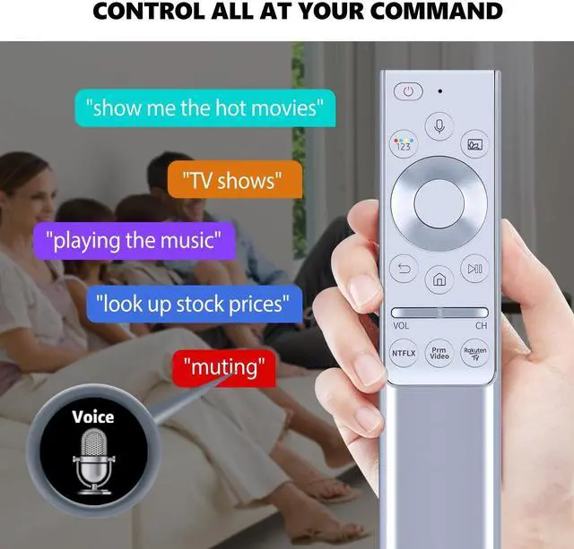 Alt view image 3 of 5 - PZL Replacement BN59-01327B Voice Remote Control Compatible with Samsung TV RMCSPT1CP1 Q800T Q900T QN75Q70TAFXZA QN75Q800TAFXZA QN75Q80TAFXZA Sub BN59-01311G BN59-01311B