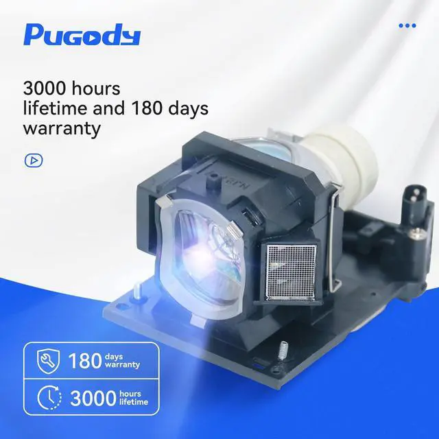 Alt view image 2 of 5 - Pugody DT01511/DT01431/DT01481 Replacement Projector Lamp Bulb for Hitachi CP-WX3030WN X4030WN X2530WN EX300N HCP-K26 240X 380WX EW330N AX2504 AX3505 BX301WN AW2505 CW300WN X251N CX301WN TW3005 X25LWN