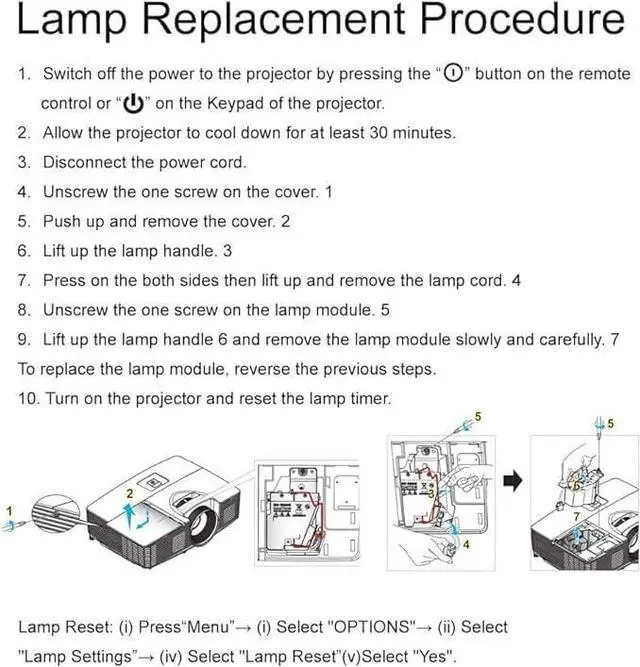 Alt view image 4 of 4 - CHNPOFNT Replacement Projector Lamp Bulb with Housing SP-LAMP-086 SP-LAMP-093 5J.JEL05.001 5J.JCW05.001 5J.JFR05.001 190W for IN112A IN114A IN116A TH670 IN112X IN114X IN116X IN118HDxc IN119HDx SP1080
