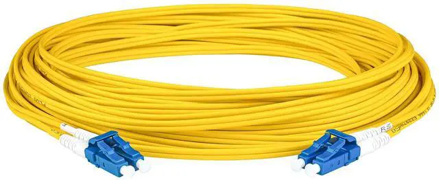 Alt view image 5 of 5 - SpeedyFiberTX 1-Pack 300 Feet LC to LC Fiber Patch Cable, Corning SMF-28 Singlemode 9/125um Ultra Optical Fiber, Duplex, Yellow Riser OFNR Cable Jacket