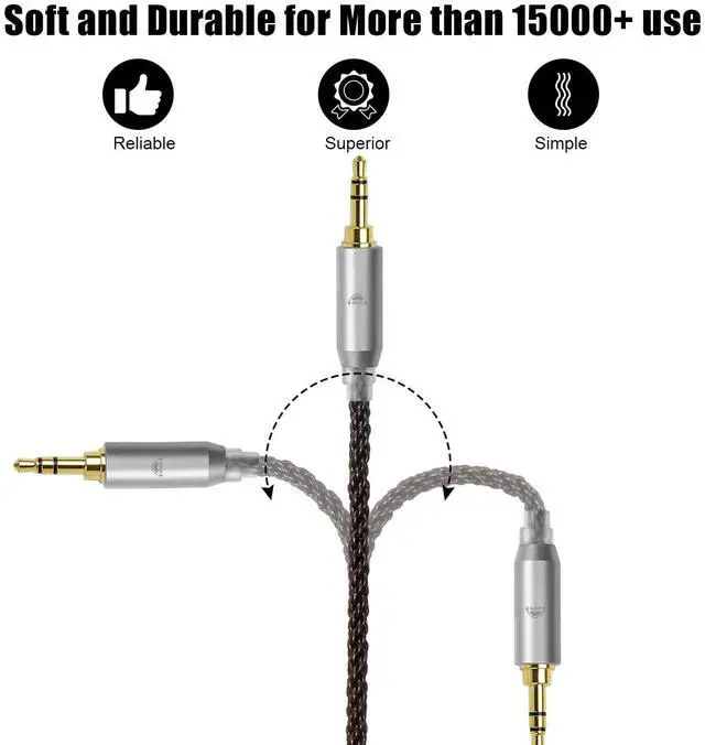 Alt view image 5 of 5 - okcsc ETYMOTIC MACH80 8 Core Upgarded OFC Audio Cable Pure Copper Alloy Earphone Cable for Westone Linum BAX T2 lPX Cable for ETYMOTIC EVO UE Live Am PRO X10-30 PRO X10-50 MACH 10-80 4.4MM 3.94FT