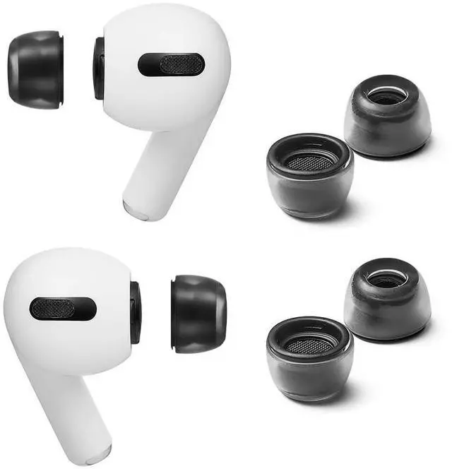 Main image of AZLA Crystal for Airpods Pro 1st & 2nd Gen (2-Pair, SS) Airpod Pro Ear Tip Replacement Airpod Pro Tips with Premium Silicone