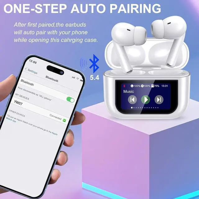 Alt view image 2 of 5 - SHBQRS Wireless Bluetooth Earphones, AI Bluetooth Wireless Earbuds, Active Noise Cancelling Earphones, Real-time Translation Earphones, high Fidelity Sound Quality Function