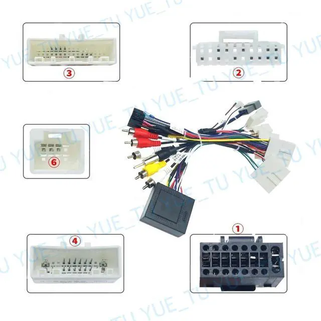 Alt view image 4 of 5 - Fits for Nissan X-Trail X Trail Teana Altima Bluebird Qashqai Murano Sylphy Navara with Backup Camera Car Radio Retrofit Power Wiring Harness Adapter