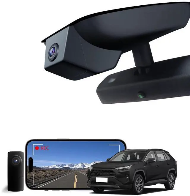 Main image of Front 4K & Rear 1080P Dash Cam for Toyota RAV4 2019-2021 LE Limited Premium XLE TRD Hybrid & RAV4 Prime 2021-2024 (Model A)(No Vent Hole),OEM-Style,Loop Recording,WiFi & App,128G Card