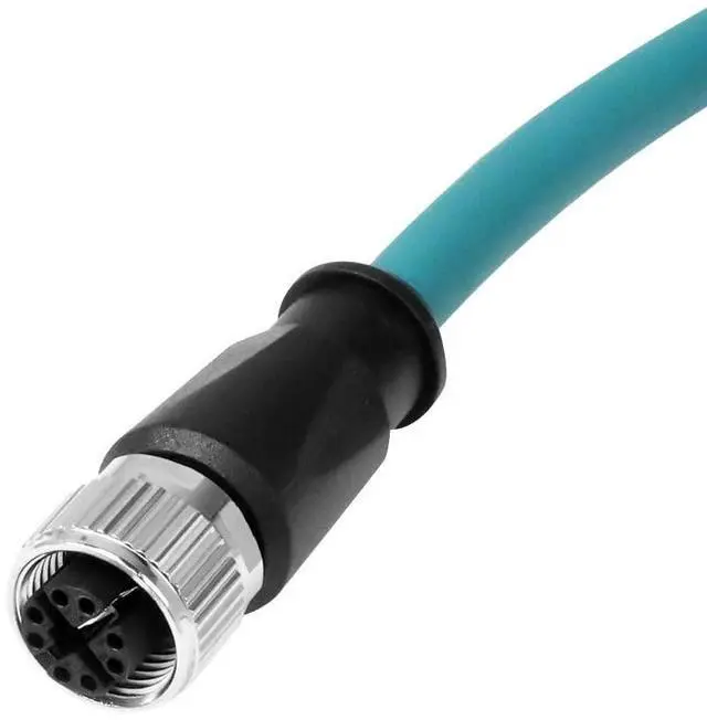 Alt view image 3 of 4 - Alvin's Cables M12 X-Code 8 Pin Female to RJ45 Ethernet Cable Cat6a High-Flex Shielded for Cognex Keyence Basler Industrial Automation Fieldbus Module 16.4ft/5m,Green