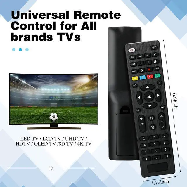Alt view image 2 of 5 - Saysurey 10 Pack Universal TV Remote Replacement Compatible with All Smart TV LED LCD HDTV 3D Series for Motel Hotel Nursing Home (Regular)