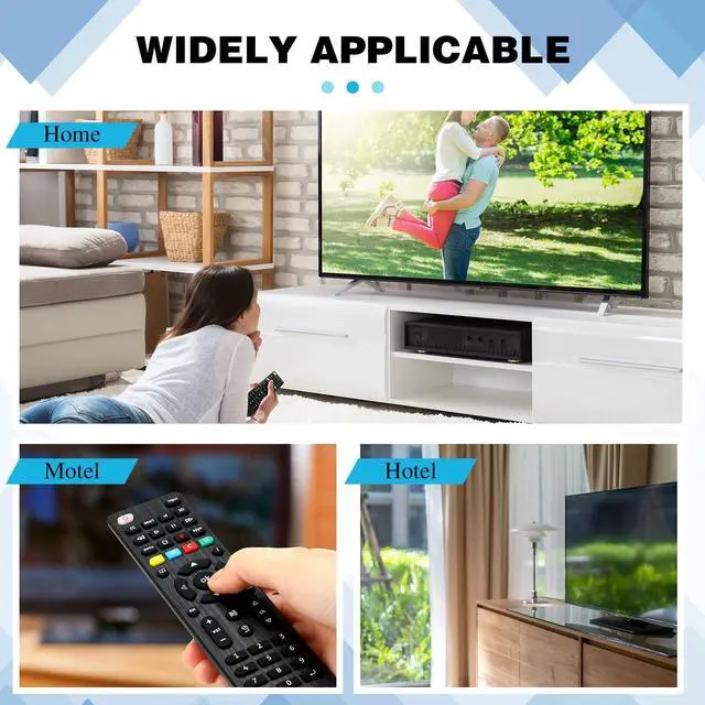 Alt view image 5 of 5 - Saysurey 10 Pack Universal TV Remote Replacement Compatible with All Smart TV LED LCD HDTV 3D Series for Motel Hotel Nursing Home (Regular)