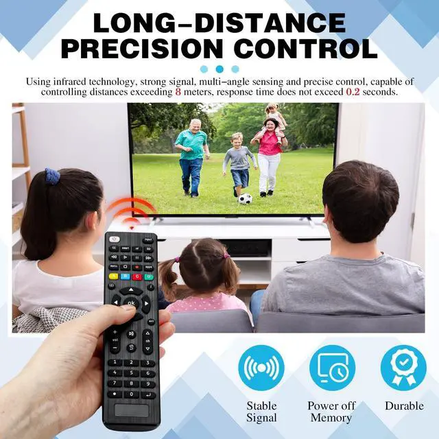 Alt view image 3 of 5 - Saysurey 10 Pack Universal TV Remote Replacement Compatible with All Smart TV LED LCD HDTV 3D Series for Motel Hotel Nursing Home (Regular)