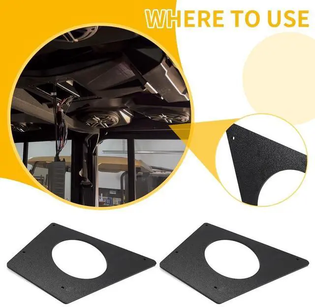 Alt view image 2 of 5 - AUTOVIC for Can Am Defender 2017-2025 Fits 6.5" Speakers Adaptors Roof Mount Mounting Hardware Kit
