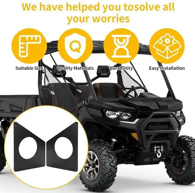 Alt view image 3 of 5 - AUTOVIC for Can Am Defender 2017-2025 Fits 6.5" Speakers Adaptors Roof Mount Mounting Hardware Kit