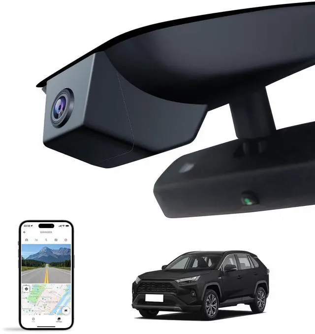 Main image of Front 4K Dash Cam for Toyota RAV4 2019-2021 LE Limited Premium XLE TRD Hybrid & RAV4 Prime 2021-2024 (Model A)(No Vent Hole),OEM-Style,Loop Recording,Easy Installation,WiFi & App,64G Card
