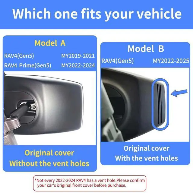 Alt view image 2 of 5 - Front 4K Dash Cam for Toyota RAV4 2019-2021 LE Limited Premium XLE TRD Hybrid & RAV4 Prime 2021-2024 (Model A)(No Vent Hole),OEM-Style,Loop Recording,Easy Installation,WiFi & App,64G Card