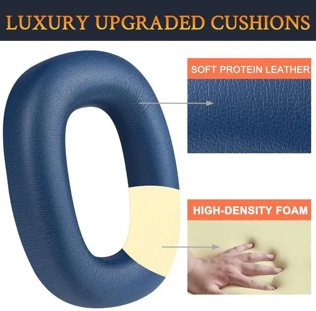 Alt view image 3 of 3 - SOULWIT Ear Pads Cushions Replacement for Bowers & Wilkins PX8/PX7 S2/PX7 S2e Over-Ear Headphones (Do Not Fit PX7), Earpads with Soft Protein Leather, High-Density Noise Isolation Foam - Blue