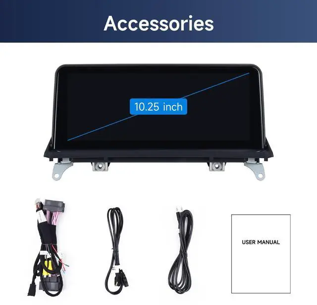 Alt view image 5 of 5 - RicoRich 10.25 inch Ultra Thin Screen Radio for BMW X5 X6 E70 E71 (2007-2010) CCC System Wireless Android Auto & CarPlay MirrorLink Linux System Bluetooth Retains iDrive Controls