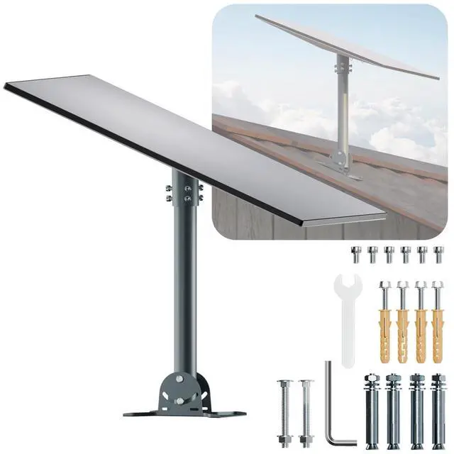 Main image of for Starlink Gen 3 Roof Mount, Metal Alloy Starlink Standard V3 Mounting Kit with Starlink Gen 3 Pipe Adapter, Angle Adjustable (Straight)