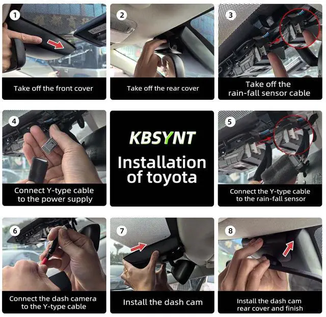 Alt view image 4 of 5 - Front 4K Dash Cam for Toyota RAV4 2019-2021 LE Limited Premium XLE TRD Hybrid & RAV4 Prime 2021-2024 (Model A)(No Vent Hole),OEM-Style,Loop Recording,Easy Installation,WiFi & App,64G Card