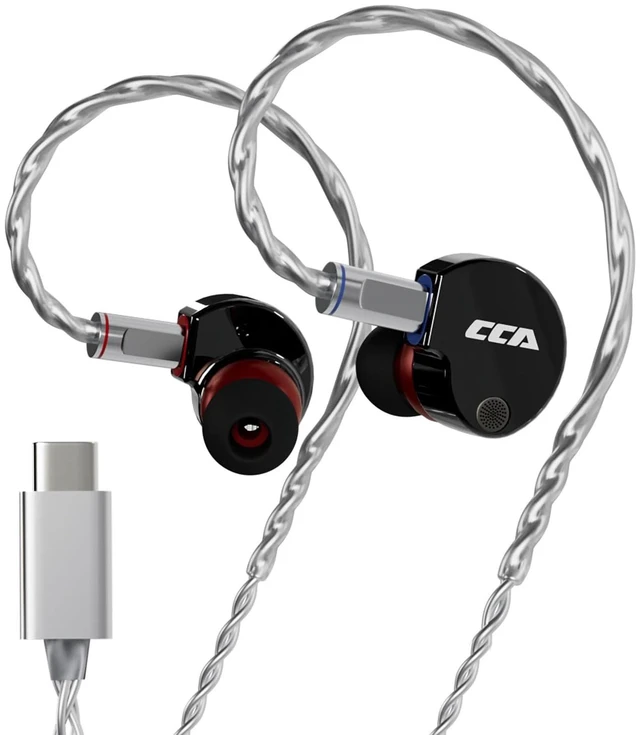 Main image of CCA Phoenix in-Ear Monitor Headphones Dual-Magnet Dynamic Driver IEM with HiFi Clear Sound & Deep Bass, Full-Metal Professional Gaming Earbuds for Musicians, Singers, and Audiophiles(USB C Plug)