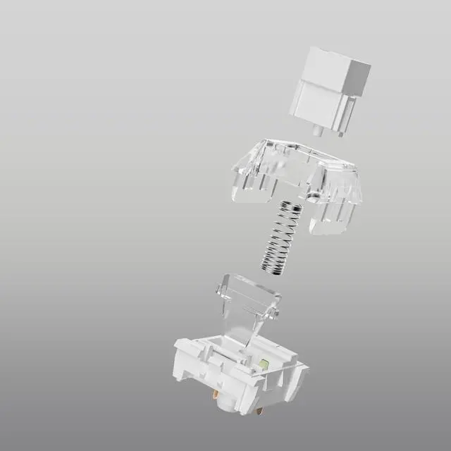 Alt view image 3 of 5 - Kailh Box White Pro Switches for mx Mechanical Keyboard,3-Pin Thick Clicky/Firm Response/Gaming/RGB/Crisp Sound Switches(Box White Pro 108pcs)