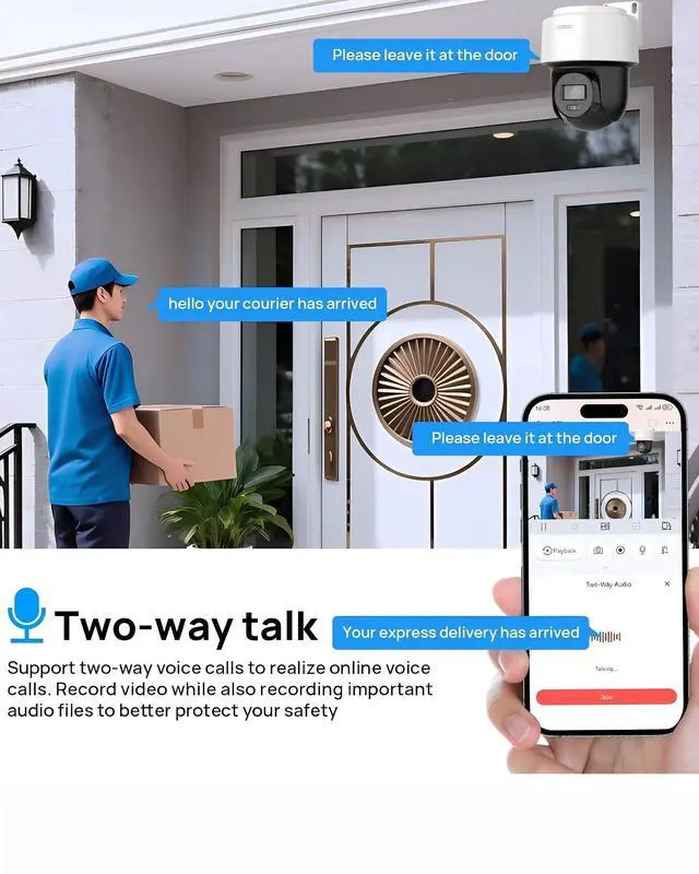 Alt view image 5 of 5 - VisiSecure DS-2DE2C400MWG-E 4MP Hik PoE PT Security Camera Outdoor, with Human Detection 345 pan and 80 tilt, Auto-Tracking Lite, IP66 Weatherproof, 2.8MM Lens H.265+,SD Card Slot(Up to 512 GB)