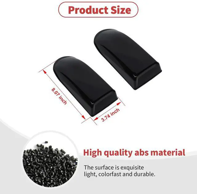 Alt view image 5 of 5 - Linskip Antenna Base Cover Compatible with Ford F150 2021 2022 2023 2024, Roof Antenna Trim Cover for F150 Exterior Accessories 1Pair(Black)