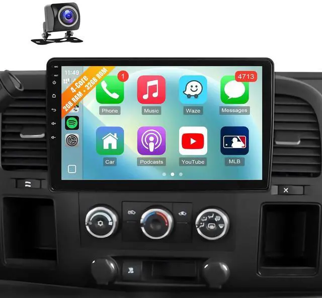 Main image of Leadfan 8 Core Radio for GMC Yukon Chevrolet Chevy Silverado 2007-2013 Tahoe Sierra with Wireless Carplay Android Auto, 10.1" Touch Screen GPS Navigation Bluetooth Rear Camera FM Mirrorlink SWC