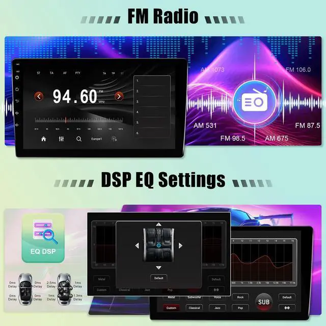 Alt view image 5 of 5 - Leadfan 8 Core Radio for GMC Yukon Chevrolet Chevy Silverado 2007-2013 Tahoe Sierra with Wireless Carplay Android Auto, 10.1" Touch Screen GPS Navigation Bluetooth Rear Camera FM Mirrorlink SWC