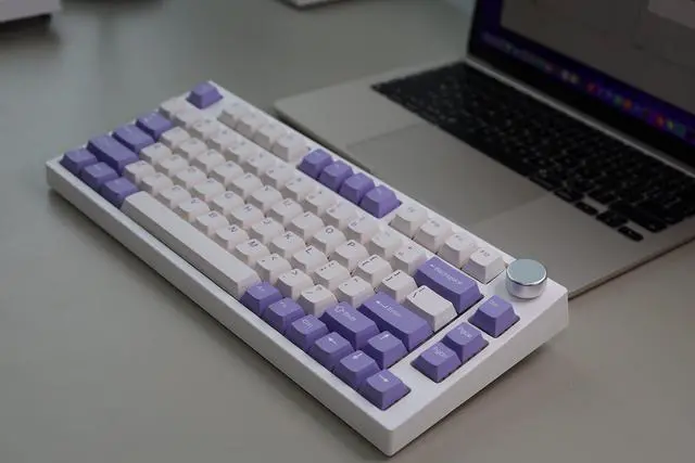Alt view image 3 of 5 - NJ80-AP Wireless Mechanical Keyboard with Knob Bluetooth 5.0/2.4G/Wired Connection 75% Hot Swappable Custom RGB Programmable Gaming Keyboard with PBT Keycap for Win Mac