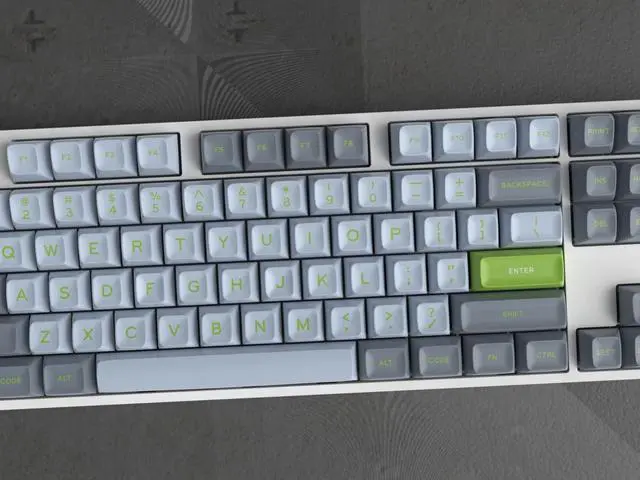 Alt view image 4 of 5 - 172 Keys PBT Keycaps, SA Profile Custom Keycaps, Double Shot Retro Green Key caps Set for MX Switches Mechanical Keyboard(Lime)