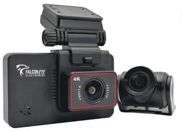 Main image of FalconEye Electronics Dual Pinnacle Pro 4K Dash Cam with GPS (Dash Cam + 256GB)