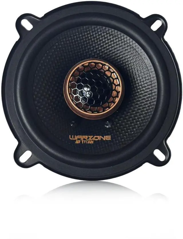 Alt view image 2 of 5 - Warzone 2X WZ52PTi 5-Inch Super Coaxial Speaker Pair, 4 Ohm, 380W Max, 100W RMS, 90dB Sensitivity, Ferrite Woofer & PEI Dome Tweeter for Pro Car Audio