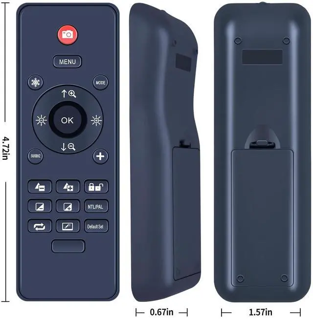 Alt view image 3 of 3 - HZIME New Replacement Remote Control Compatible for Andonstar AD210 10.1 Inch LCD Digital Microscope AD210 AD246S-M AD249S-M AD109 AD409 Pro AD249S-Max AD210S-Pro AD407 Pro AD208S-Pro AD246S-P