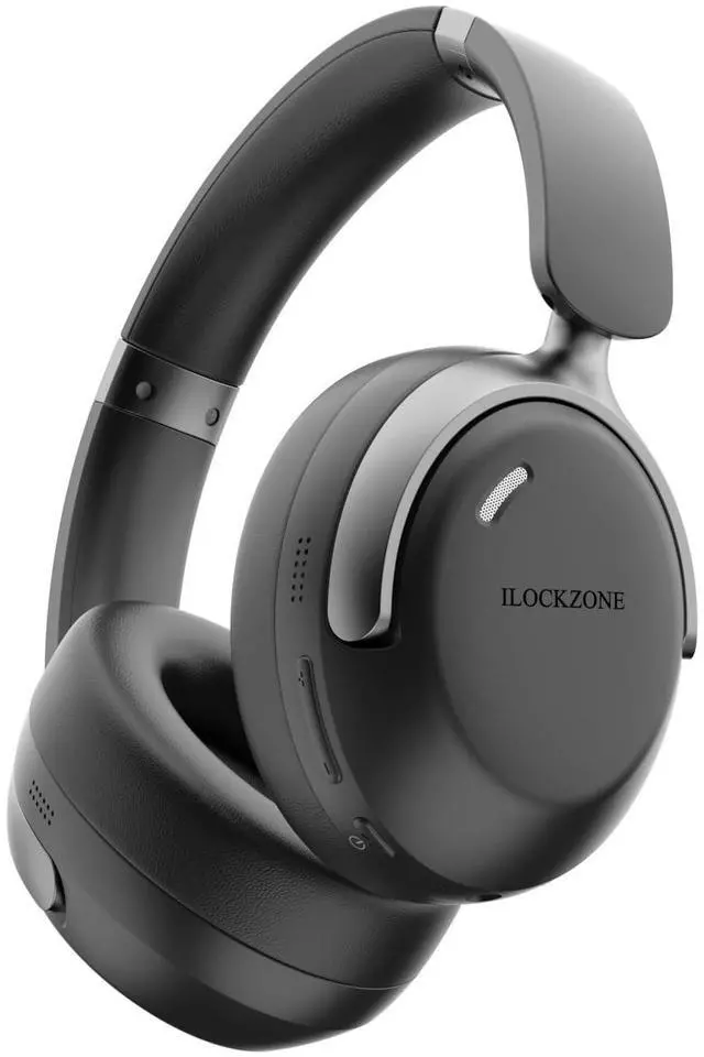 Main image of ILOCKZONE LC50 Hybrid Active Noise Cancelling Headphones, Wireless Headphones with Bluetooth, 100+ H Playtime, Button Switching Game Mode and Switching EQ, Clear Calls