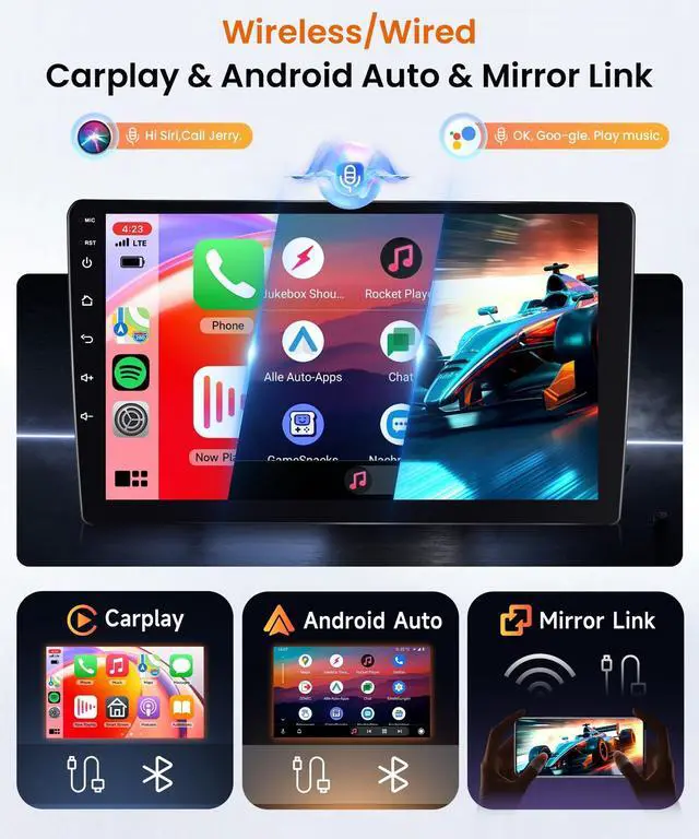 Alt view image 2 of 5 - 4Core 4G+64G Android 15 Car Radio for Honda CRV 2012-2016, 5G-WiFi, Car Stereo Wireless Carplay, Rimoody 9'' HD Touchscreen Mirror Link GPS Navigation Bluetooth FM/RDS EQ-32 SWC Backup Camera