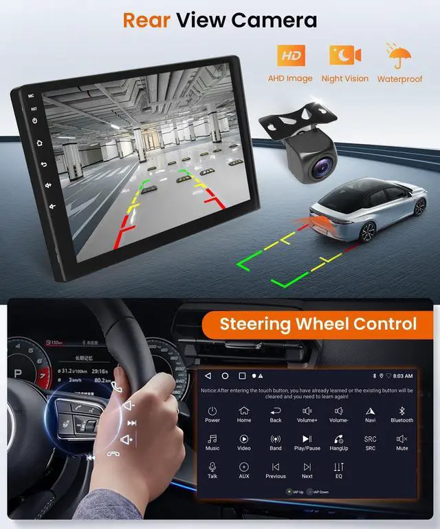 Alt view image 5 of 5 - 4Core 4G+64G Android 15 Car Radio for Honda CRV 2012-2016, 5G-WiFi, Car Stereo Wireless Carplay, Rimoody 9'' HD Touchscreen Mirror Link GPS Navigation Bluetooth FM/RDS EQ-32 SWC Backup Camera