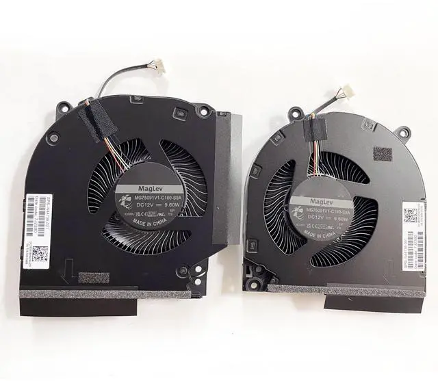 Alt view image 2 of 5 - Fleshy Leaf Replacement CPU+GPU Cooling Fan for HP Victus 9 16-R TPN-C169 Laptop N44738-001 JPR60 JPP67 JPR68 JPP61 MG75091V1-C190-S9A MG75091V1-C180-S9A DC12V 9.60W