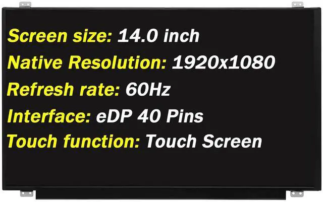 Main image of PEHDPVS B140HAK01.0 Replacement for Lenovo Thinkpad 14 T470 T470s T480 T480s DP/N:00NY421 00NY420 01HW768 00HW838 R140NWF5 R6 R1 14.0" 1920x1080 LCD LED Screen Display Panel (Only for Touch Scree