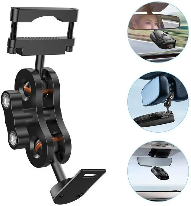 Alt view image 2 of 5 - xsaaczm Radar Detector Mount Rearview Mirror Bracket,Car Truck Mirror Radar Mount Bracket,Aluminum Rearview Mirror Rod Mount (for Cobra Radar Detector)