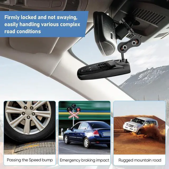 Alt view image 4 of 5 - xsaaczm Radar Detector Mount Rearview Mirror Bracket,Car Truck Mirror Radar Mount Bracket,Aluminum Rearview Mirror Rod Mount (for Cobra Radar Detector)
