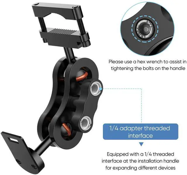 Alt view image 5 of 5 - xsaaczm Radar Detector Mount Rearview Mirror Bracket,Car Truck Mirror Radar Mount Bracket,Aluminum Rearview Mirror Rod Mount (for Cobra Radar Detector)
